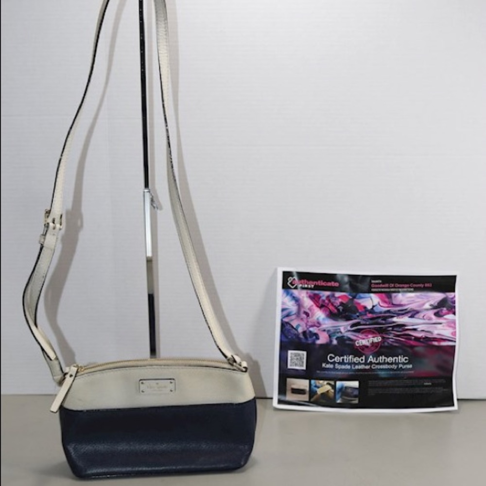 Kate Spade Blue and White Crossbody Purse